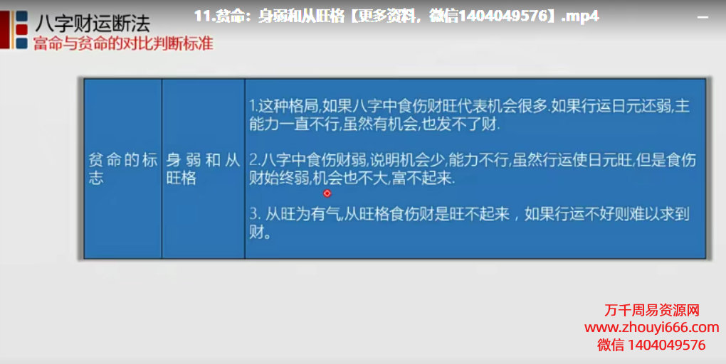 北源八字财运断法课程50集视频