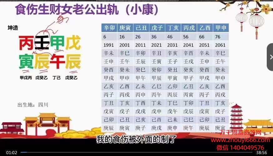 文曾盲派八字案例精解，视频31集