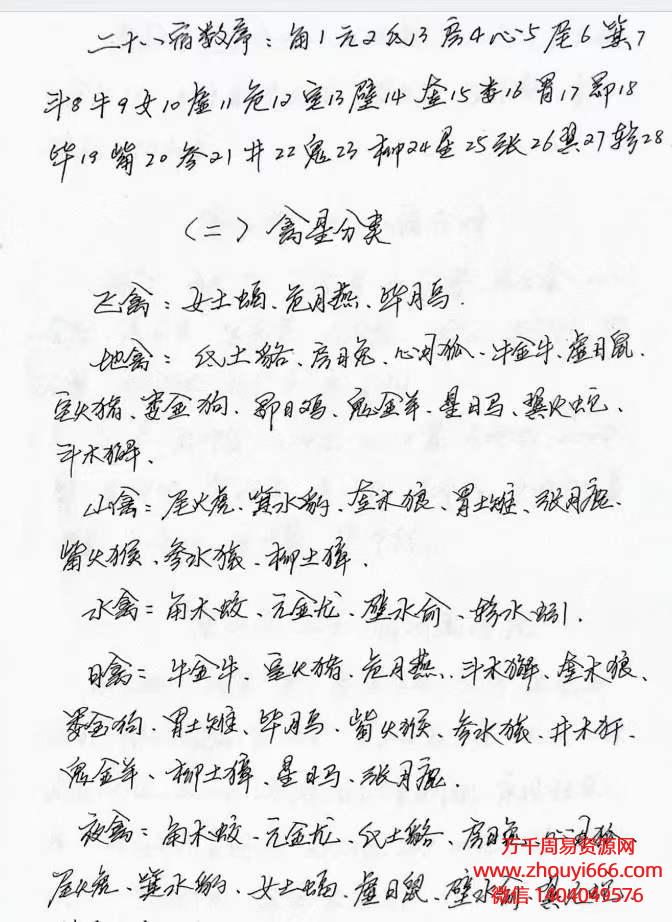 李林升二十八宿禽星演禽 手抄本电子书+录音20个