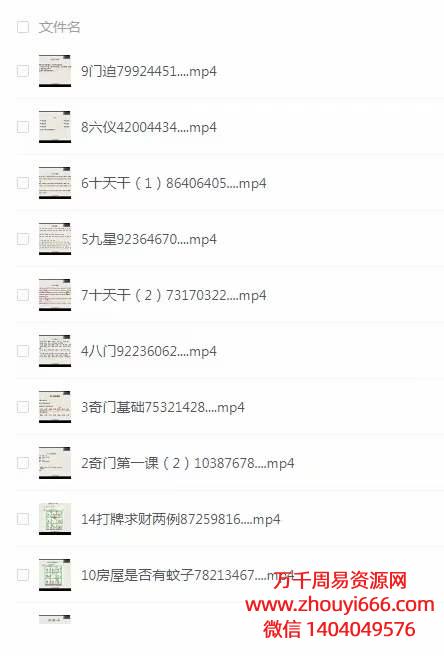 玄易堂奇门基础课，视频 14集
