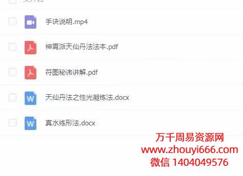 龙门天仙派神霄丹法秘传，视频+课件
