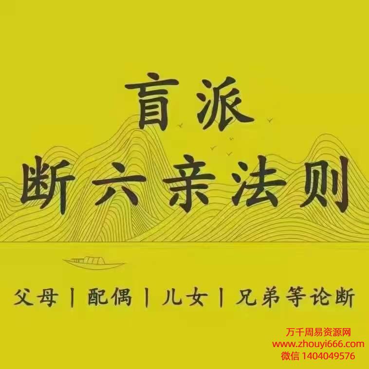 李易懂盲派断六亲法，视频15集