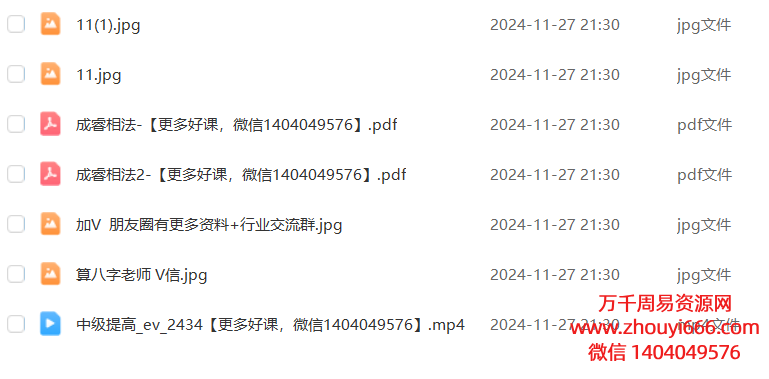 孙磊成睿相法23年7月提升班视频1集+PDF资料2本