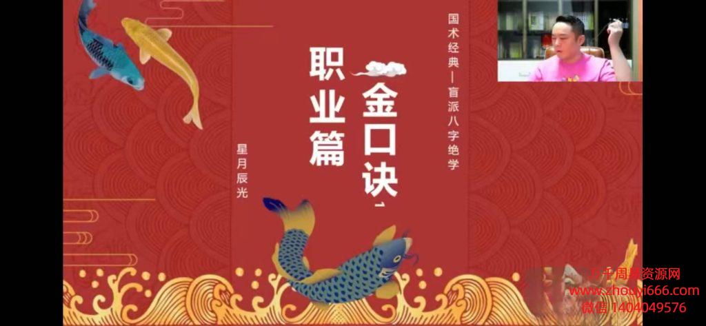 星月辰光四柱八字密修金口诀弟子班，52集视频