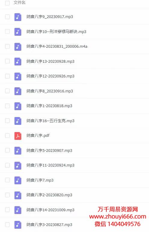 李林升道家纳音八字录音17讲+笔记