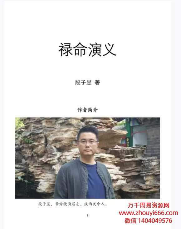 段子昱禄命演义PDF文档394页