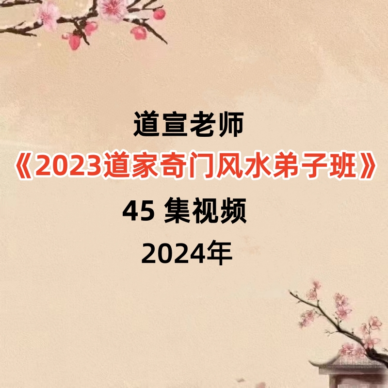 道宣老师宣法道人2023道家奇门风水弟子班45集视频