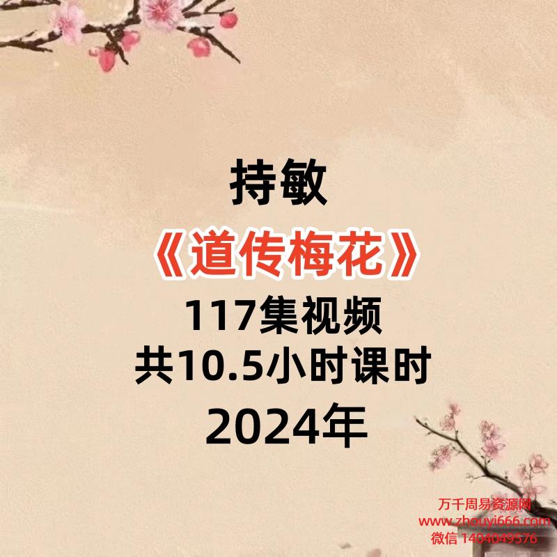 持敏《道传梅花》117集视频，共10.5小时课时