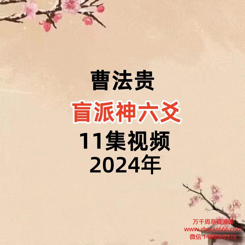 曹法贵盲‮神派‬六爻视频11集，每集1个多小时