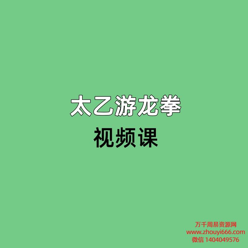 太乙游龙拳，视频课