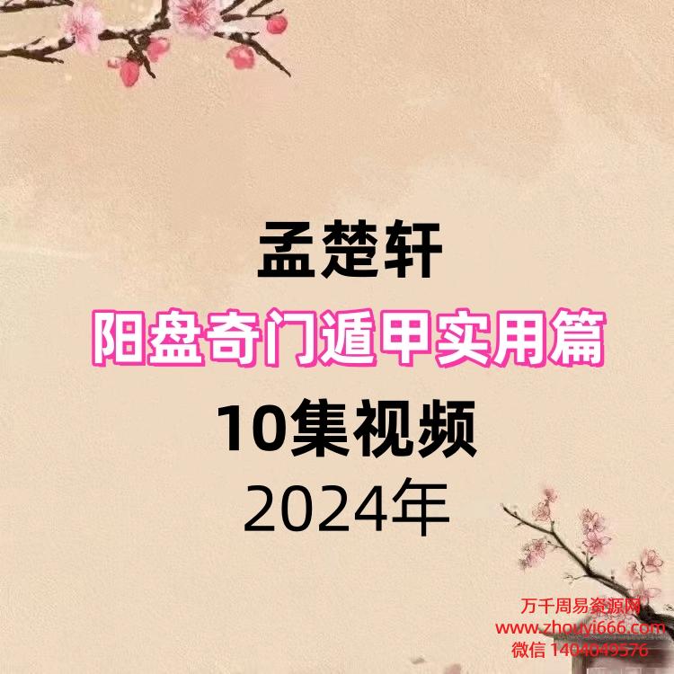 孟楚轩阳盘奇门遁甲实用篇，10集视频