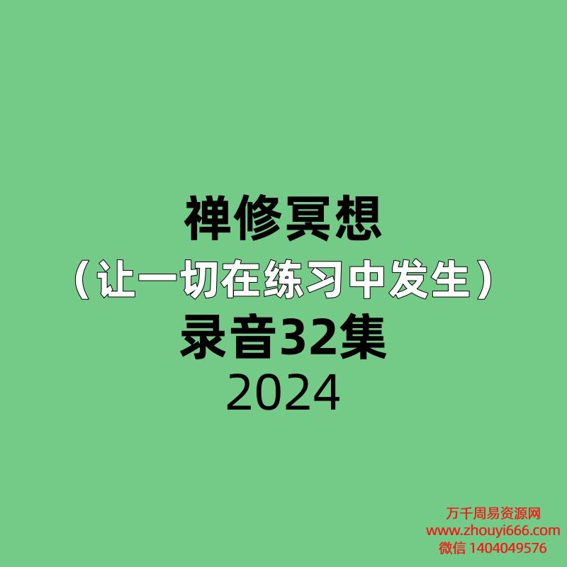 禅修冥想（让一切在练习中发生）32集录音