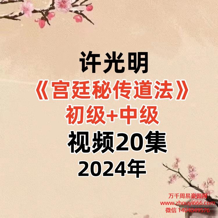 【合集】许光明宫廷秘传道法初级+中级，视频20集