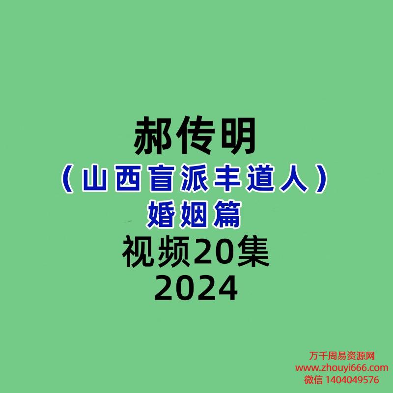 郝传明（山西盲派丰道人）婚姻篇视频20集