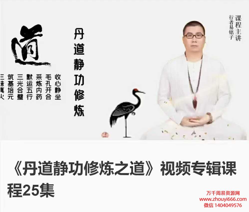 25年易铭子《丹道静功修炼之道》视频23集