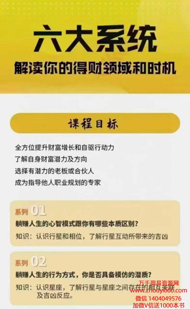 裴恩《财富占星躺赚养成课》训练营第四期12集视频+文档