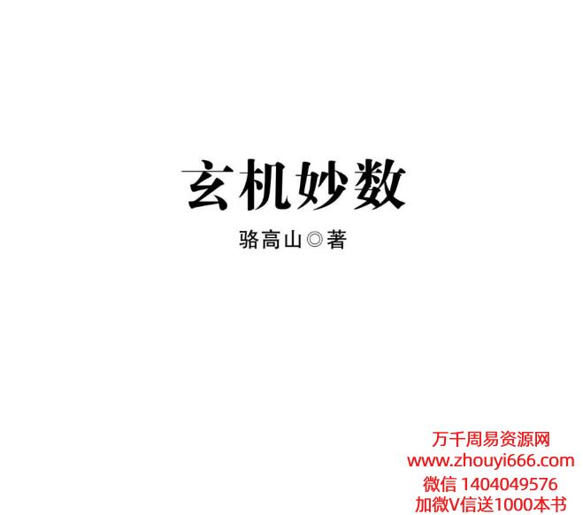 骆高山《玄机妙数》用两个数字解读万事万物规律PDF文档201页