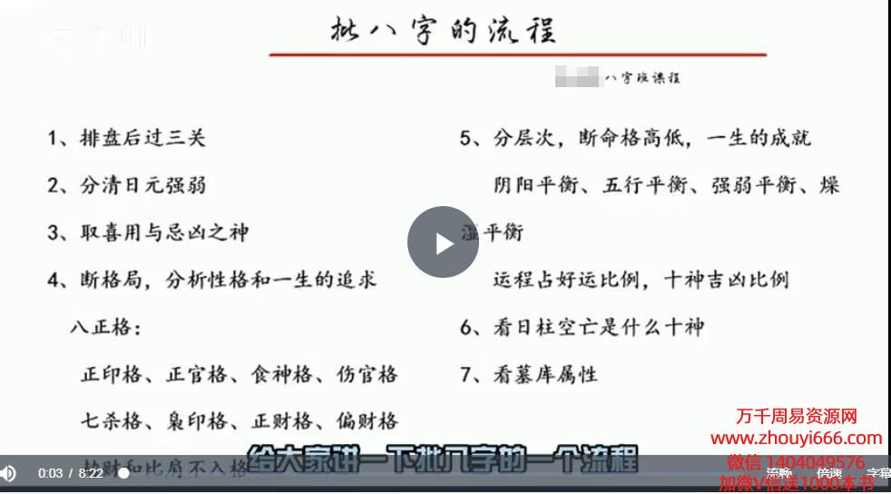 雲云起学堂《四柱批八字课程》28集视频课