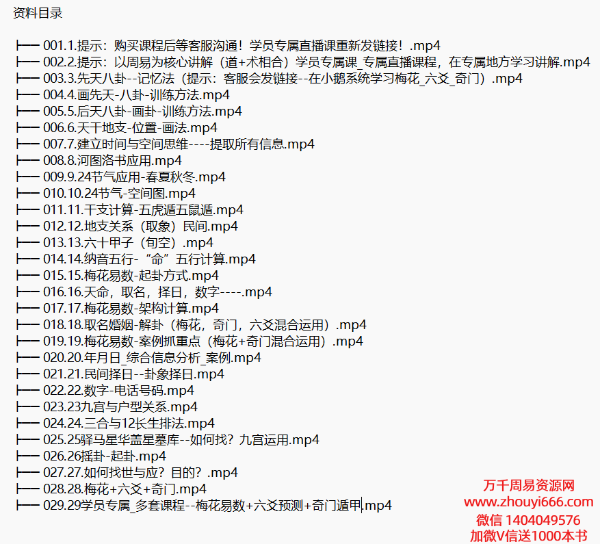 泰和老师术数合集梅花易数全年系統課（学员专属课）29节视频