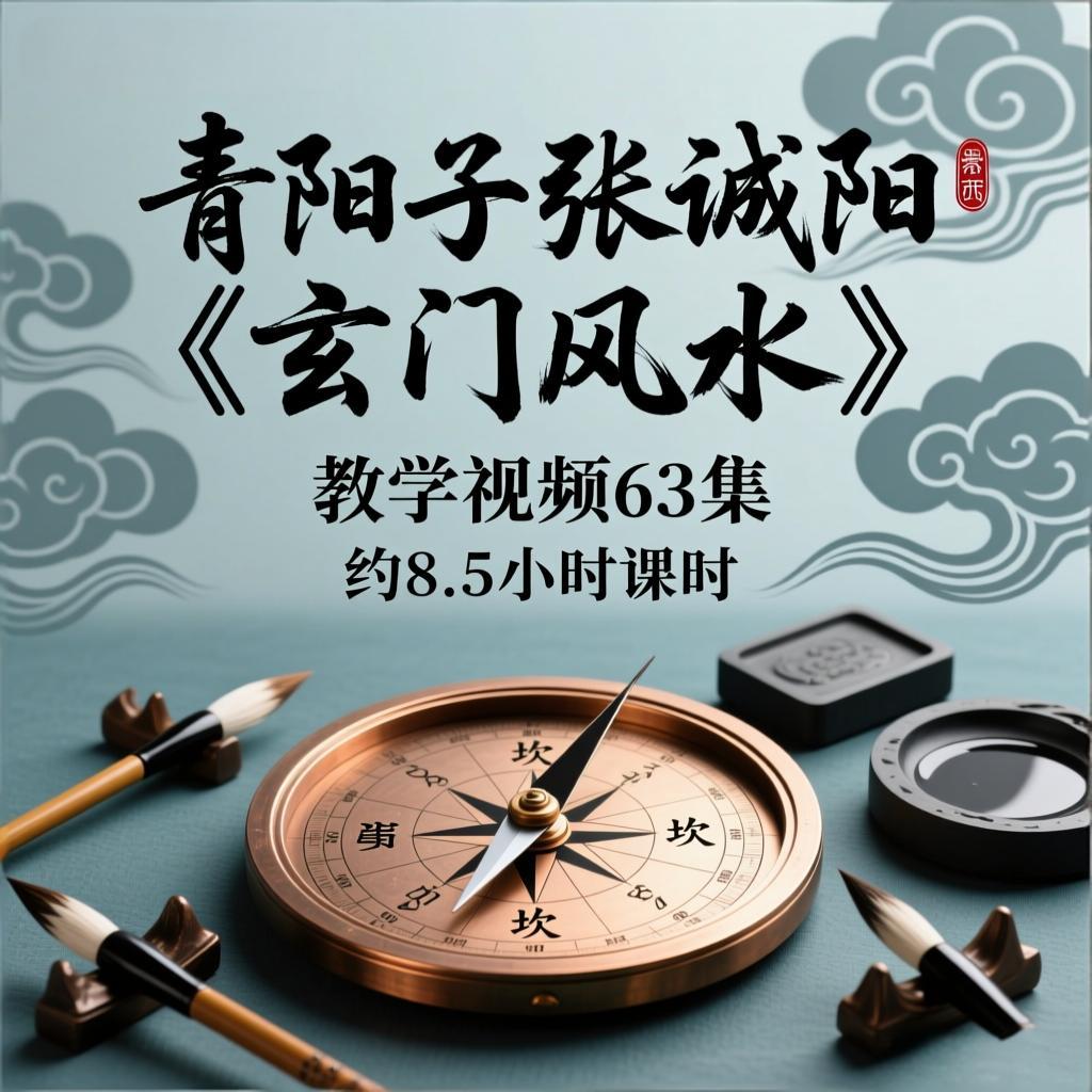青阳子张诚阳《玄门风水》教学视频63集，约8.5小时课时