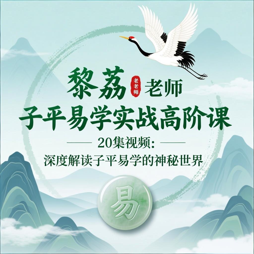 黎荔子平易学实战高阶课 20集视频课 ：深度解读子平易学的神秘世界