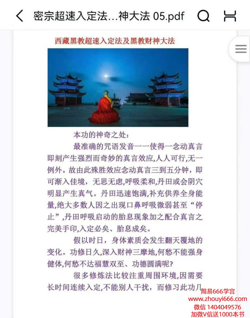 密宗超速入定法及黑教迎财神法(文档+音频)