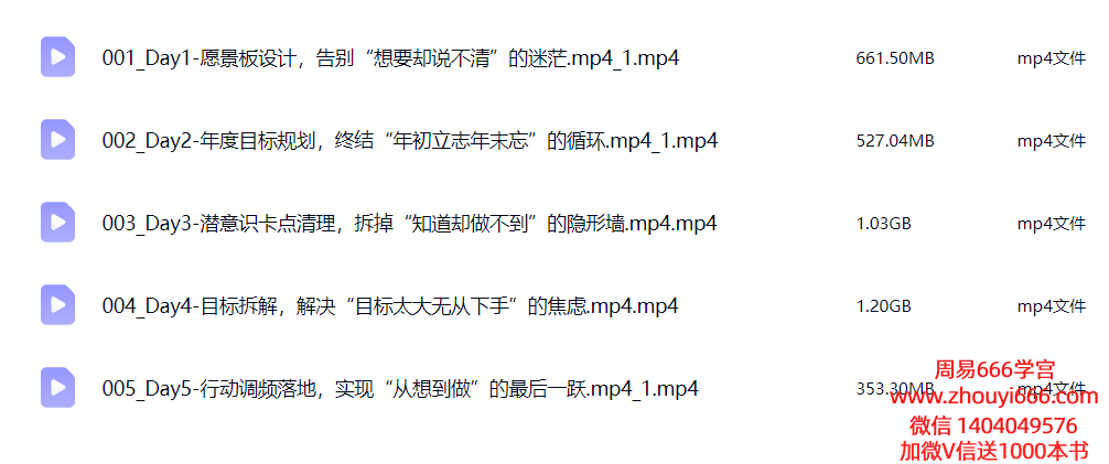 5天人生愿景显化营5集视频_2026跨年专享 包绘解忧