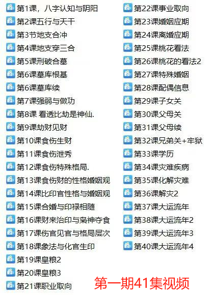 玄源《盲派基础到高级班》第一期41集视频 +第二期 126集 视频+课件
