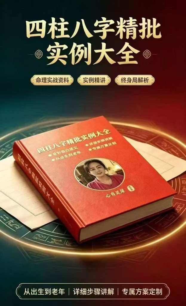 心有灵犀八字化解《四柱八字精批实例大全》彩色252页电子版